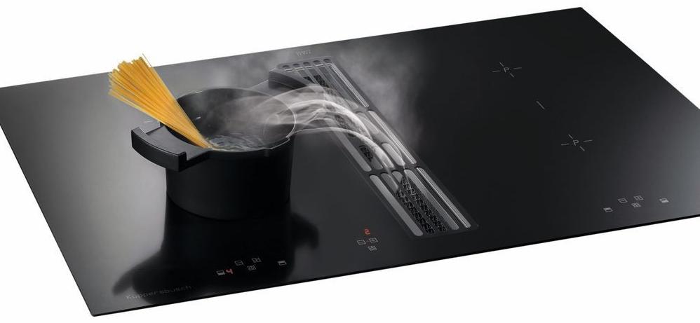 Индукционная варочная панель с вытяжкой Kuppersbusch KMI 8500.0 SR Black Velvet (отгружается KMI 850